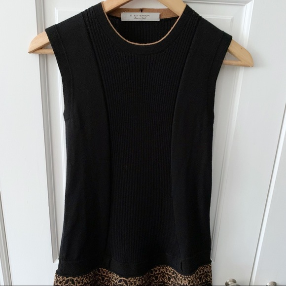 D. Exterior Wool-blend Colorblock Dress - Picture 5 of 8